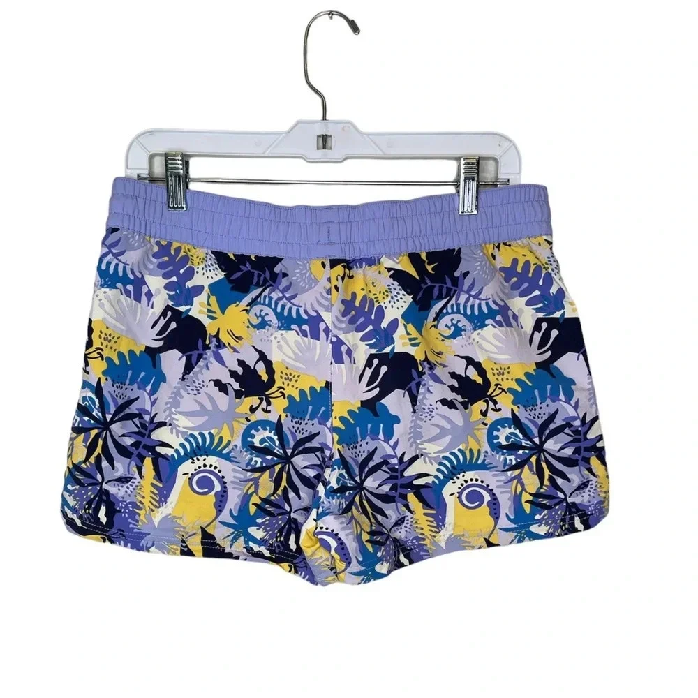 Patagonia Girls Costa Rica Baggies Shorts Purple Yellow Youth Size XXL